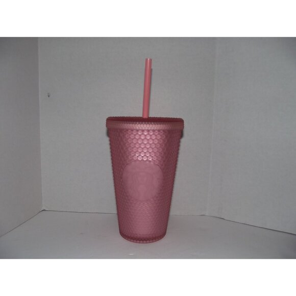 Starbucks Pink Studded Tumbler With Straw 16 Oz Cold Cup - Picture 1 of 3
